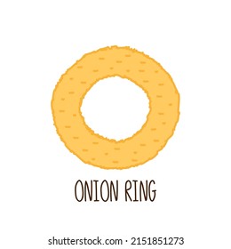 Fried onion rings tasty snacks. onion ring vector. Fried onion rings on white background.