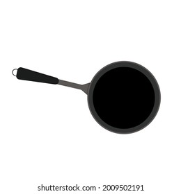 Fried Pan Vector. Kitchen Items For Cooking. Frying pan vector illustration. element flat design style