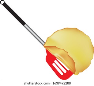 Fried pancake spatula and kitchen for pans