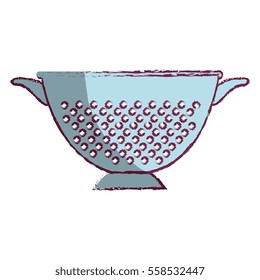 fried pot kitchen tool isolated icon