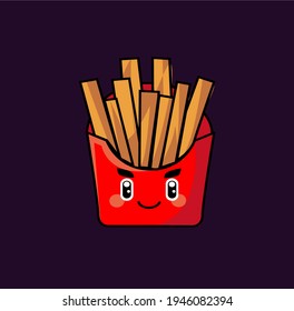 CARICATURA DE PATATO FRITO CON DISEÑO DE FONDO