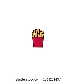 Fried Potato Icon Design
