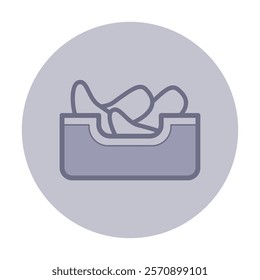 Fried potato line icon. Snack in pack outline sign. Fast food, takeaway meal, cafe concept. Vector illustration, symbol element for web design and apps