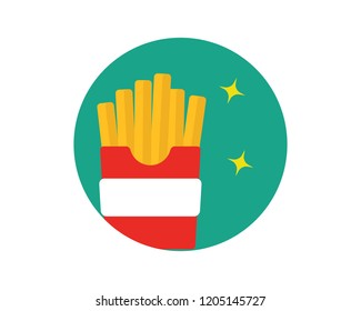 fried potato modern flat icon illustration vector,food flat icon illustration vector,fried potato food modern flat icon illustration vector