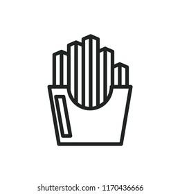 fried potato slices vector icon