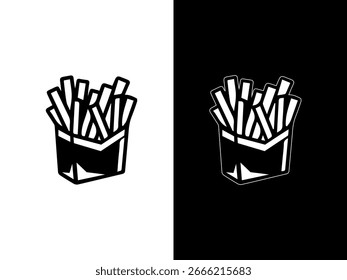 Icono del logotipo del Vector de la patata frita