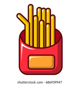 Fried potatoes icon. Cartoon illustration of fried potatoes vector icon for web design