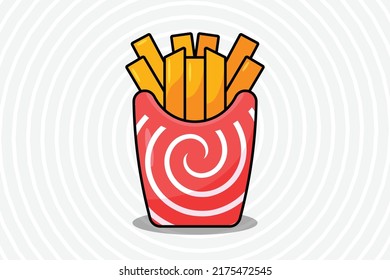 fried potatoes packet "vector art"