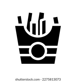 fried potatoes solid icon illustration vector graphic