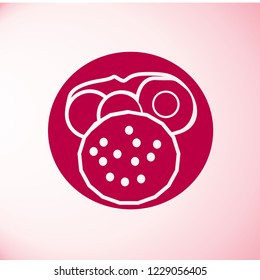 Fried rice Asian food icon