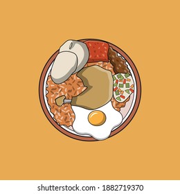 fried rice with chicken and egg
