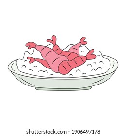 えび天ぷら のイラスト素材 画像 ベクター画像 Shutterstock