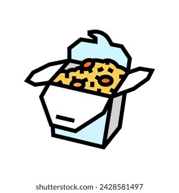 fried rice fast food color icon vector. fried rice fast food sign. isolated symbol illustration