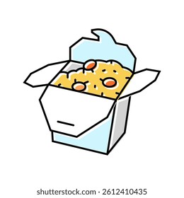 fried rice fast food color icon vector. fried rice fast food sign. isolated symbol illustration