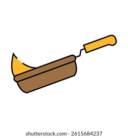 fried rice fast food line icon vector. fried rice fast food sign. isolated symbol illustration