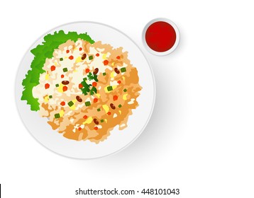 fried rice graphic vector