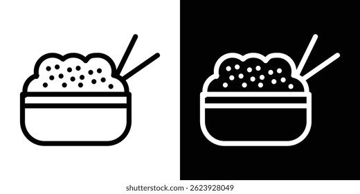 Vector de icono de arroz frito para Web y App móvil. Símbolo aislado.