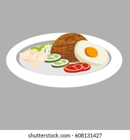 Fried rice illustration
