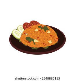Ilustración vectorial de arroz frito - 03