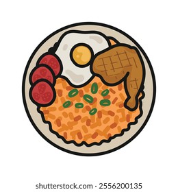 Fried Rice Vector Illustration - 03