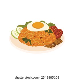 Ilustración vectorial de arroz frito - 09
