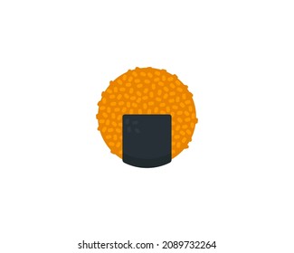 Fried rice vector isolated icon. Emoji illustration. Rice Cracker vector emoticon