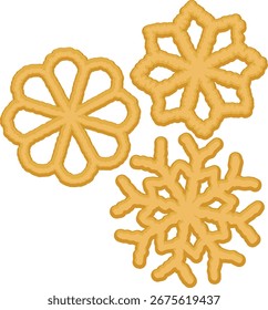 vetor de vista superior frito rosettes.