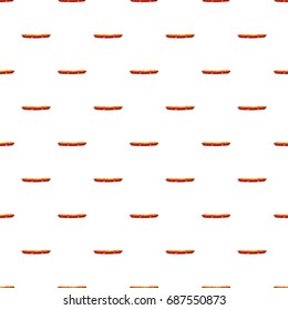 Fried sausage pattern seamless repeat in cartoon style vector illustration