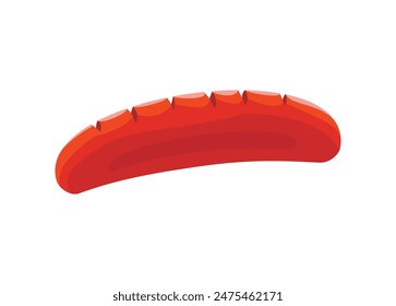 Fried sausage. Simple flat illustration.
