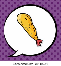 Fried shrimp doodle, speech bubble
