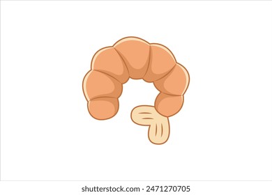 Diseño de pegatina plana de camarón frito