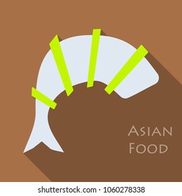 Fried shrimp icon. Cartoon illustration of fried shrimp vector icon for web