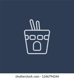 Fried Shrimp icon. Fried Shrimp linear design concept from Chinese Food collection. Simple element vector illustration on dark blue background.