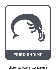 fried shrimp icon vector on white background, fried shrimp trendy filled icons from Culture collection, fried shrimp simple element illustration