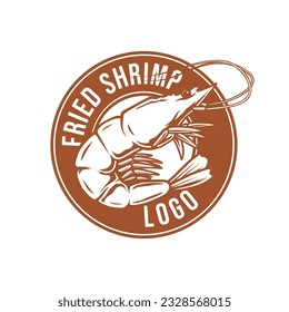 fried shrimp logo design for template