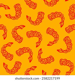 fried shrimp pattern. tempura fried shrimp seamless pattern. crispy shrimp tempura pattern background. Shrimp Pattern Background.