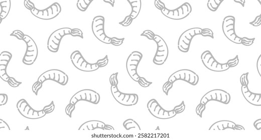 fried shrimp pattern. tempura fried shrimp seamless pattern. crispy shrimp tempura pattern background. Shrimp Pattern Background.