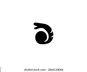 Fried Shrimp vector icon. Isolated fried shrimp illustration