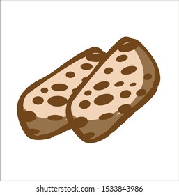 fried soybean vector illustration - indonesian traditional food white background