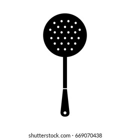 fried spoon isolated icon