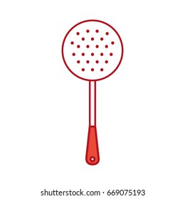 fried spoon isolated icon