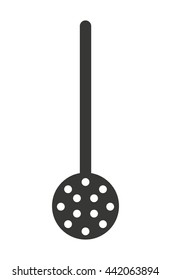 Fried spoon isolated icon design