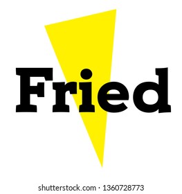 fried stamp on white