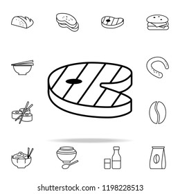 fried steak icon. Food icons universal set for web and mobile
