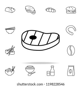 fried steak icon. Food icons universal set for web and mobile