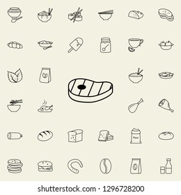fried steak icon. Food icons universal set for web and mobile