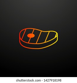 fried steak nolan icon. Elements of food set. Simple icon for websites, web design, mobile app, info graphics