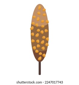 Fried stick icon isometric vector. Corn dog. Korea menu