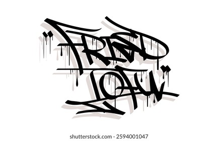 FRIED TOFU graffiti tag style design