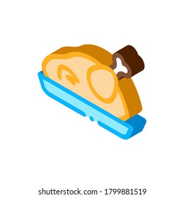 fried whole chicken icon vector. isometric fried whole chicken sign. color isolated symbol illustration